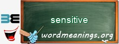 WordMeaning blackboard for sensitive